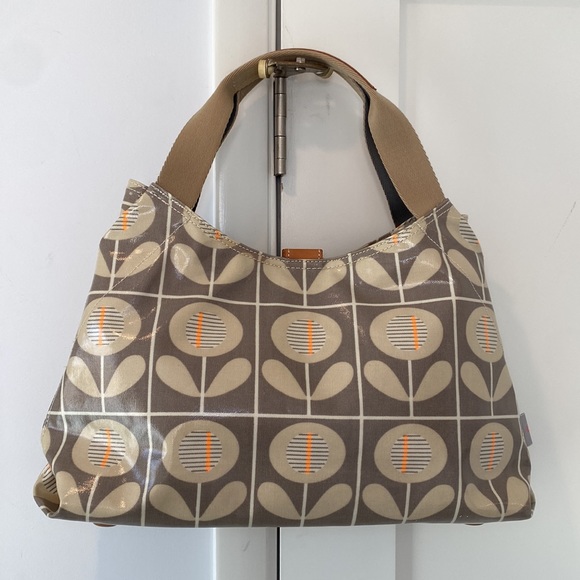Orla Kiely Bags Orla Kiely Coated Canvas Shoulder Bag Stem Print